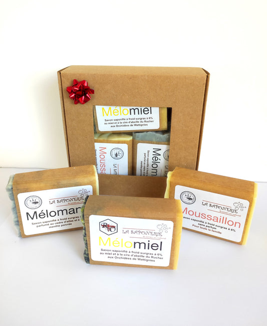 Coffret 3 savons: Mélopée - Mélomiel - Moussaillon