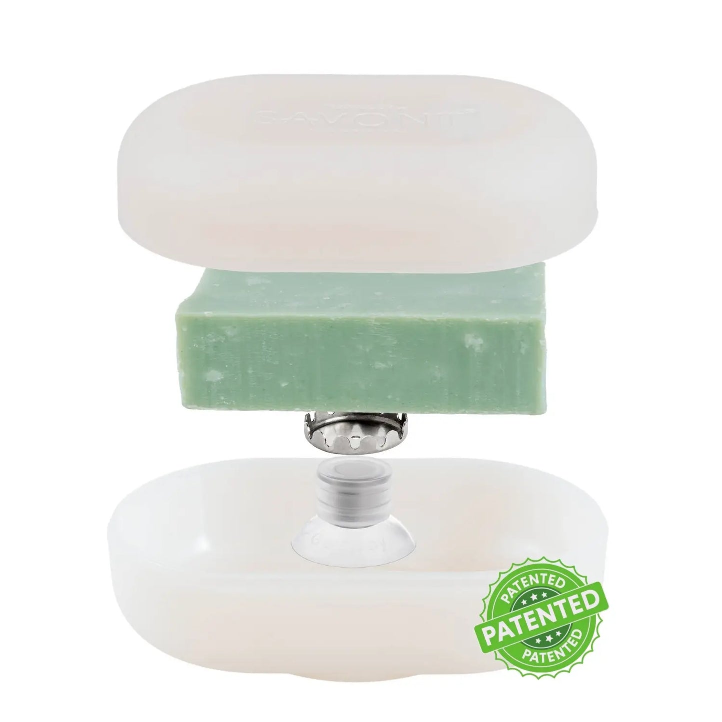 Boîte à savon en plastique marin recyclé AVEC porte savon aimanté VARIO