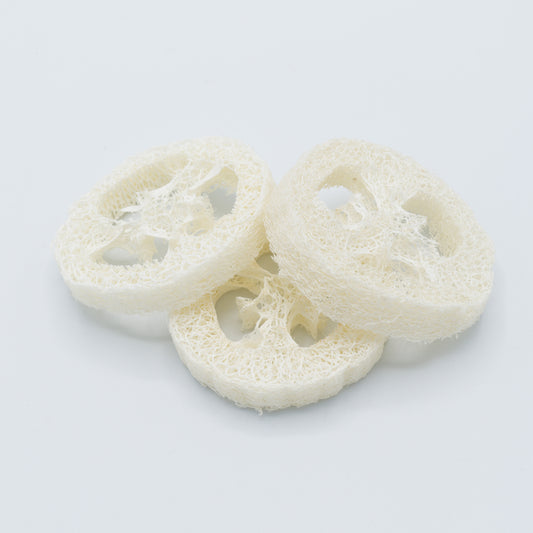Lot de 3 porte savon en loofah 4 à 6 cm