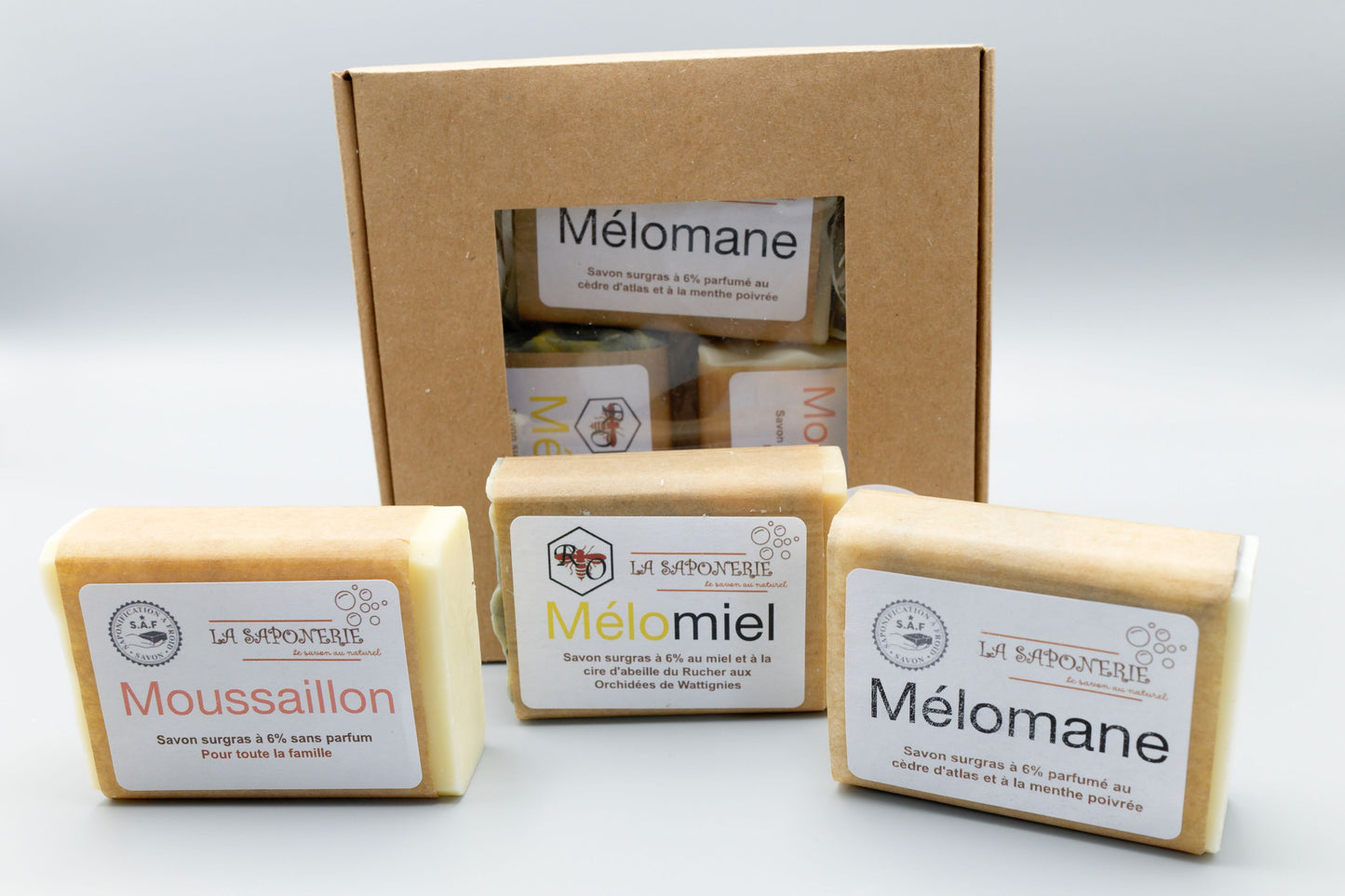 Coffret 3 savons: Mélomane - Mélomiel - Moussaillon