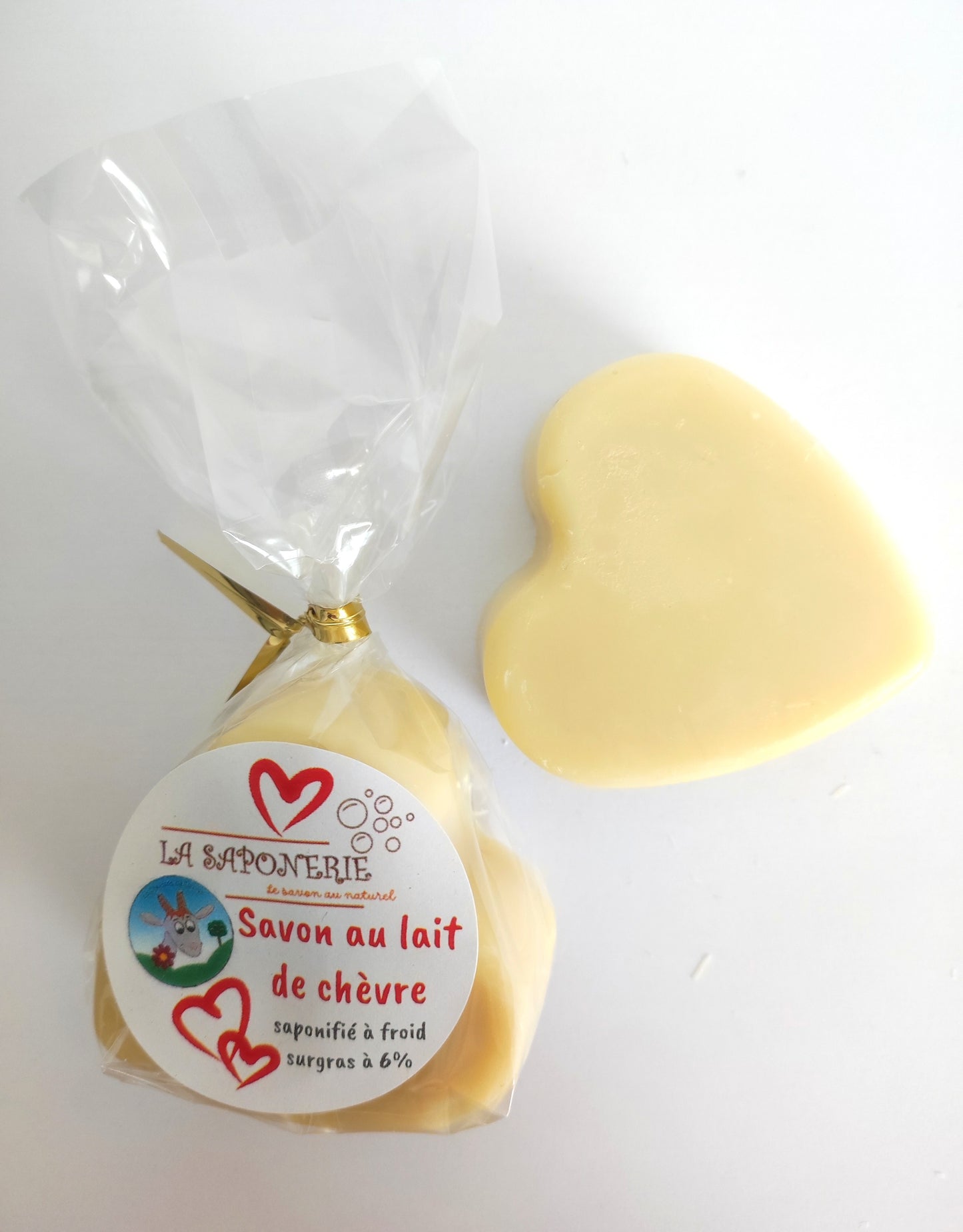 Savon cœur au lait de chèvre